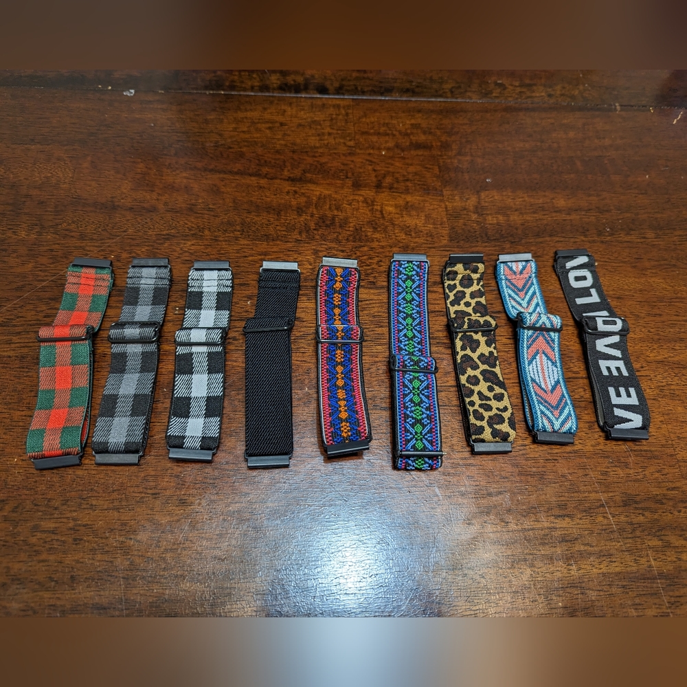 9 (22 mm) Nylon Elastic Smart Watch Bands